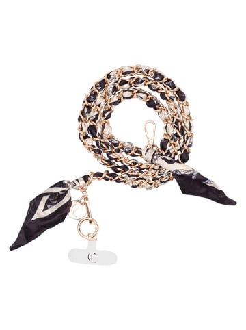 Charm Taschengurt "La tour Eiffel" in Gold/ Schwarz/ Beige