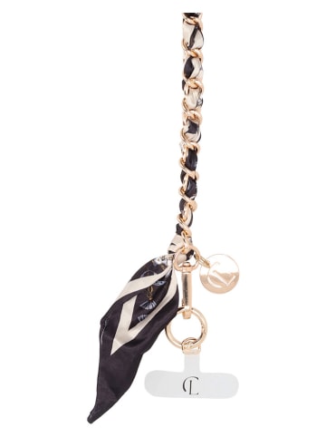Charm Pasek "La tour Eiffel" w kolorze złoto-czarno-beżowym do torebki