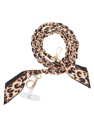 Charm Pasek "La tour Eiffel" w kolorze złoto-jasnobrązowym do torebki