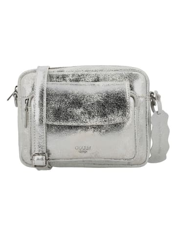 Charm Torebka "South Hill" w kolorze srebrnym - 21 x 16 x 6 cm