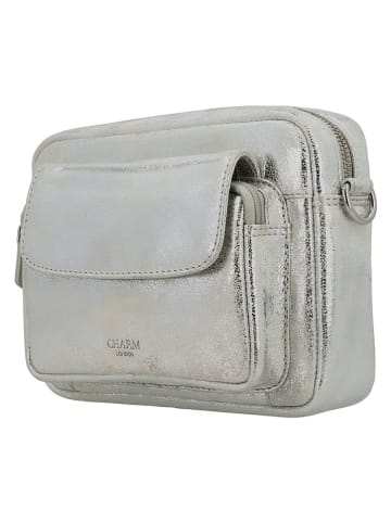 Charm Torebka "South Hill" w kolorze srebrnym - 21 x 16 x 6 cm