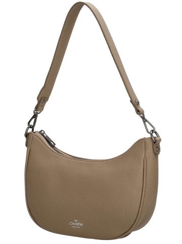 Charm Schultertasche "Montmartre" in Hellbraun - (L)25 x (H)20 x (T)6 cm