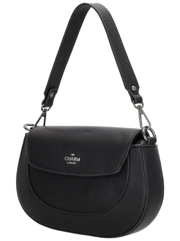 Charm Schultertasche "Montmartre" in Schwarz - (L)23 x (H)13,5 x (T)4,5 cm