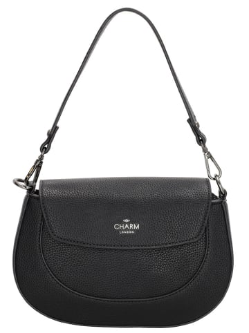 Charm Schultertasche "Montmartre" in Schwarz - (L)23 x (H)13,5 x (T)4,5 cm