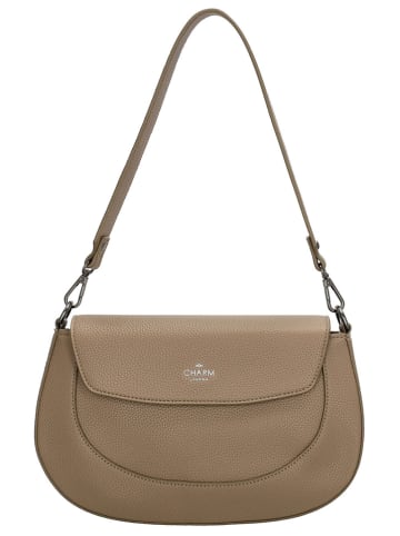 Charm Schultertasche "Montmartre" in Hellbraun - (L)28 x (H)17 x (T)4,5 cm