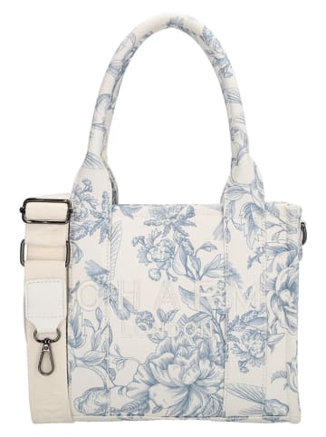 Charm Henkeltasche "Bond" in Weiß/ Hellblau - (B)26 x (H)21 x (T)13 cm