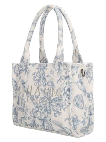 Charm Henkeltasche "Bond" in Weiß/ Hellblau - (B)26 x (H)21 x (T)13 cm