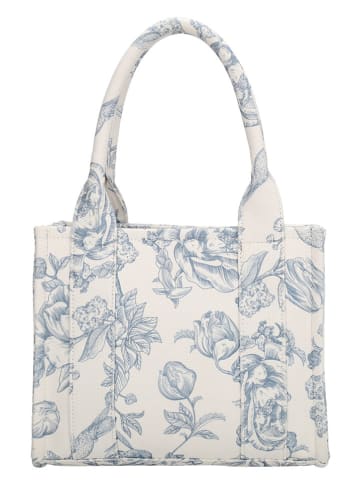 Charm Henkeltasche "Bond" in Weiß/ Hellblau - (B)26 x (H)21 x (T)13 cm