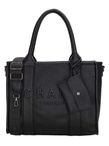 Charm Schultertasche in Schwarz - (B)34 x (H)27 x (T)15 cm