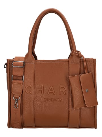 Charm Schultertasche "Serie Bond" in Hellbraun - (B)34 x (H)27 x (T)15 cm