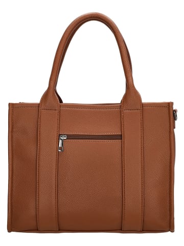 Charm Torebka "Serie Bond" w kolorze jasnobrązowym - 34 x 27 x 15 cm