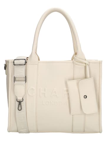 Charm Torebka "Serie Bond" w kolorze beżowym - 34 x 27 x 15 cm