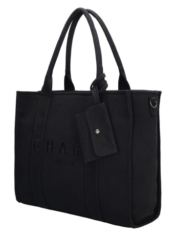 Charm Schultertasche in Schwarz - (B)42 x (H)34 x (T)16 cm