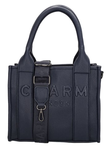 Charm Henkeltasche in Dunkelblau - (B)26 x (H)21 x (T)13 cm