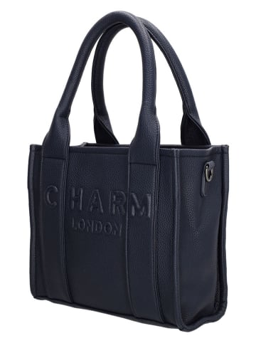 Charm Henkeltasche in Dunkelblau - (B)26 x (H)21 x (T)13 cm