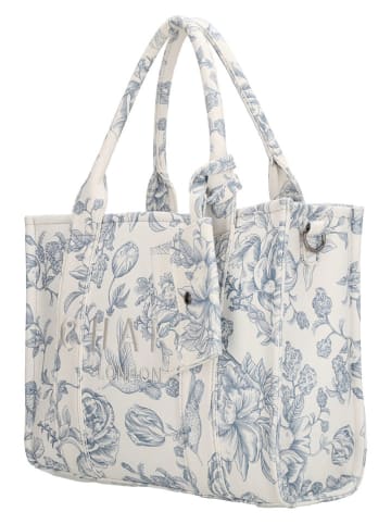 Charm Torebka "Serie Bond" w kolorze biało-błękitnym - 34 x 27 x 15 cm