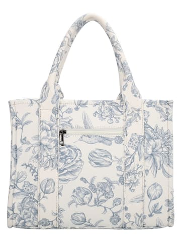 Charm Torebka "Serie Bond" w kolorze biało-błękitnym - 34 x 27 x 15 cm
