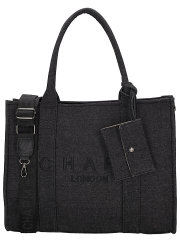 Charm Schultertasche in Schwarz - (B)42 x (H)34 x (T)16 cm