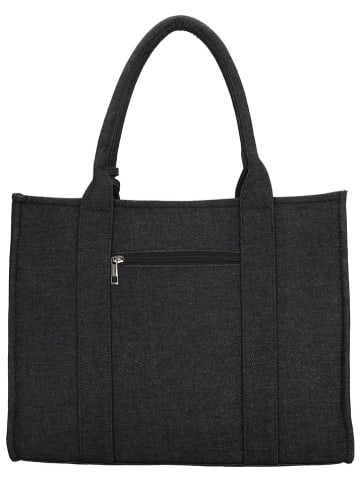 Charm Schultertasche in Schwarz - (B)42 x (H)34 x (T)16 cm