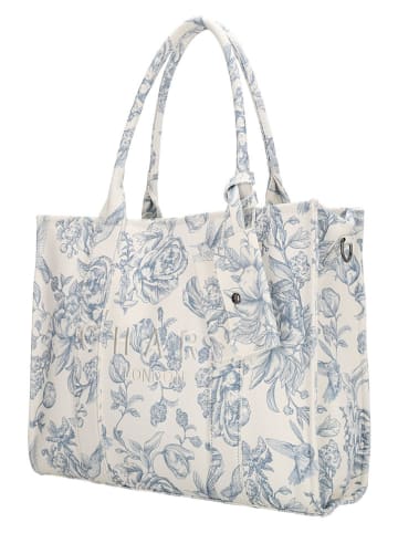 Charm Businesstasche "Bond" in Weiß/ Hellblau - (B)42 x (H)34 x (T)16 cm