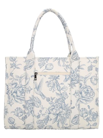 Charm Businesstasche "Bond" in Weiß/ Hellblau - (B)42 x (H)34 x (T)16 cm