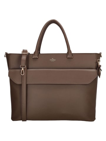Charm Henkeltasche in Braun - (B)47 x (H)32 x (T)13,5 cm