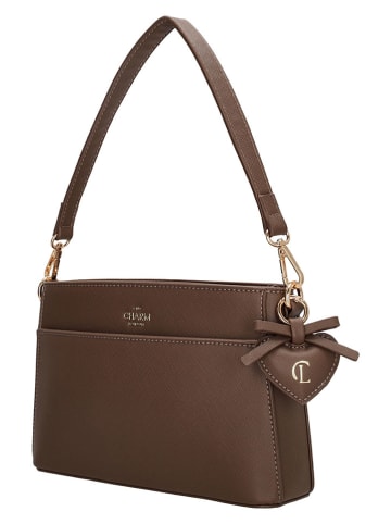 Charm Schultertasche "Cambridge" in Hellbraun - (B)25 x (H)15 x (T)6 cm