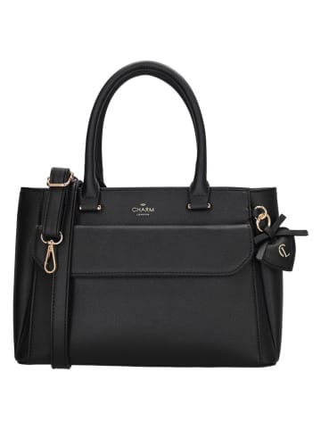 Charm Henkeltasche in Schwarz - (B)30 x (H)21 x (T)12 cm