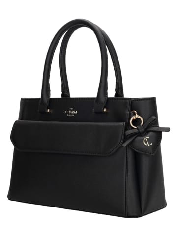 Charm Henkeltasche in Schwarz - (B)30 x (H)21 x (T)12 cm
