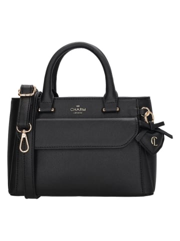 Charm Henkeltasche in Schwarz - (B)24 x (H)17 x (T)10 cm