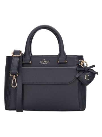 Charm Henkeltasche in Dunkelblau - (B)24 x (H)17 x (T)10 cm