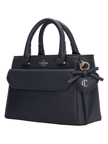 Charm Henkeltasche in Dunkelblau - (B)24 x (H)17 x (T)10 cm