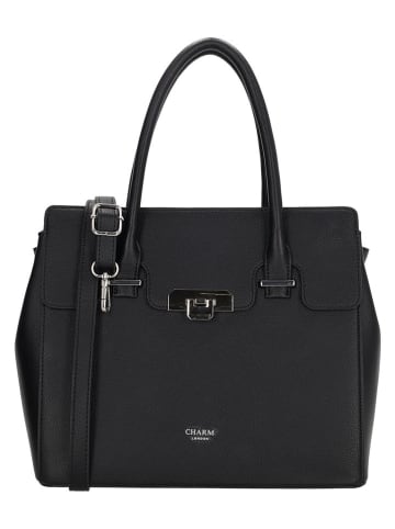 Charm Henkeltasche "Soho" in Schwarz - (B)30 x (H)25 x (T)13 cm