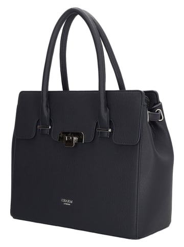 Charm Henkeltasche "Soho" in Anthrazit - (B)30 x (H)25 x (T)13 cm