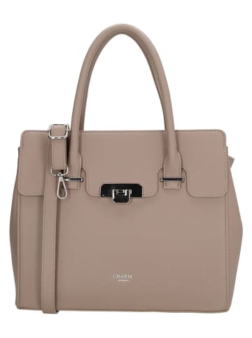 Charm Henkeltasche "Soho" in Beige - (B)30 x (H)25 x (T)13 cm