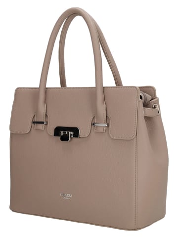 Charm Henkeltasche "Soho" in Beige - (B)30 x (H)25 x (T)13 cm