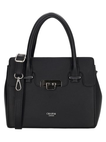 Charm Henkeltasche "Soho" in Schwarz - (B)25 x (H)20 x (T)11 cm