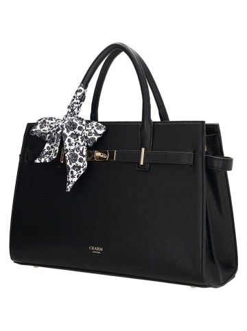 Charm Torebka "The Hamptons" w kolorze czarnym - 37 x 25 x 10,5 cm