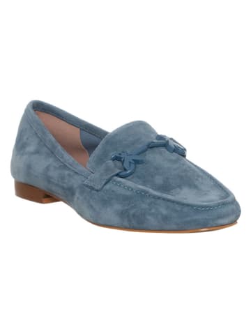 Patrizia Pepe Skórzane mokasyny w kolorze niebieskim