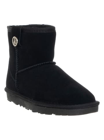 Patrizia Pepe Leder-Winterboots in Schwarz