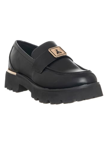 Patrizia Pepe Leder-Mokassins in Schwarz
