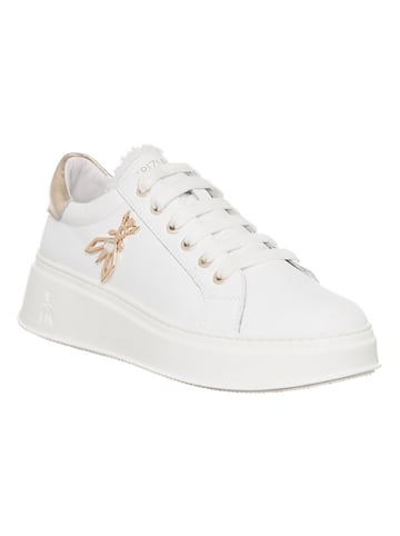 Patrizia Pepe Skórzane sneakersy w kolorze białym