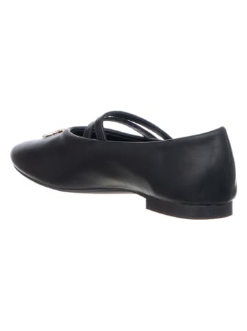 Patrizia Pepe Leder-Spangenballerinas in Schwarz