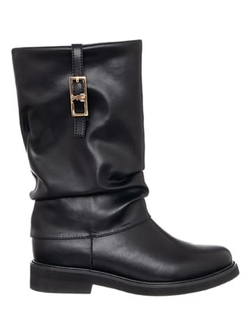 Patrizia Pepe Leder-Stiefel in Schwarz