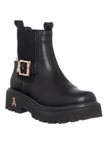 Patrizia Pepe Skórzane sztyblety w kolorze czarnym