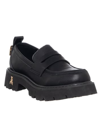 Patrizia Pepe Skórzane mokasyny w kolorze czarnym
