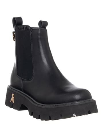 Patrizia Pepe Skórzane sztyblety w kolorze czarnym