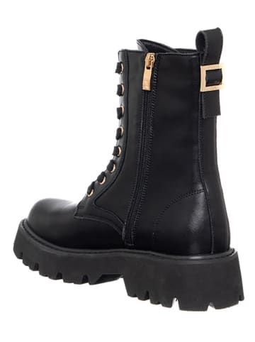 Patrizia Pepe Leder-Boots in Schwarz