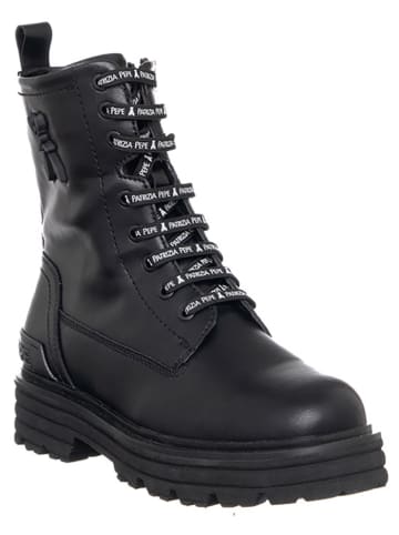 Patrizia Pepe Leder-Boots in Schwarz