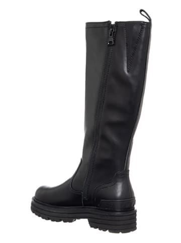 Patrizia Pepe Leder-Stiefel in Schwarz